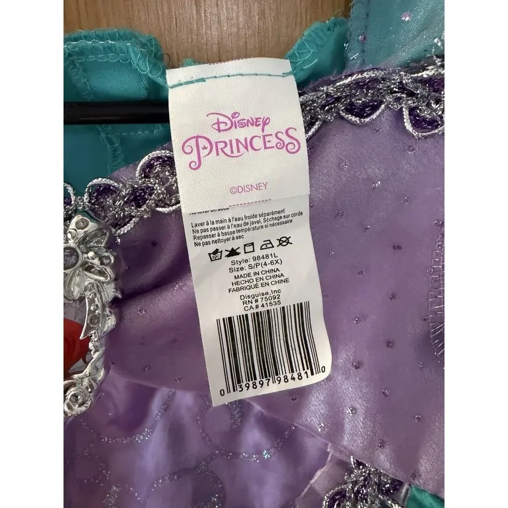 Disney Little Mermaid Princess Ariel Girls Costume Size S (4-6x)